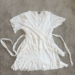 White Ruffle Dress